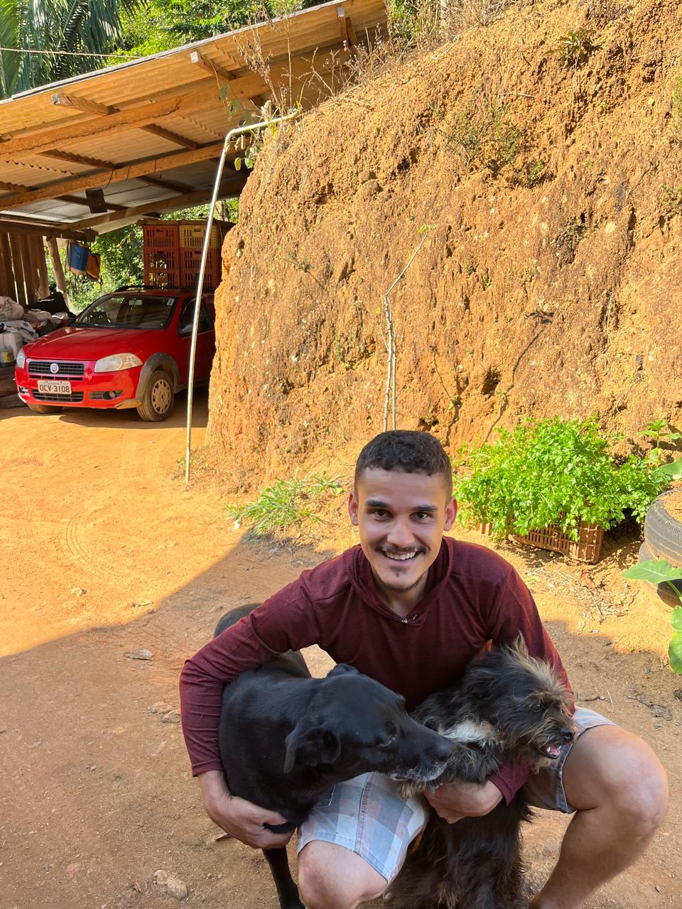 Huguinho e Genésio, cães adotados pelo Albergue Espaço Esperança